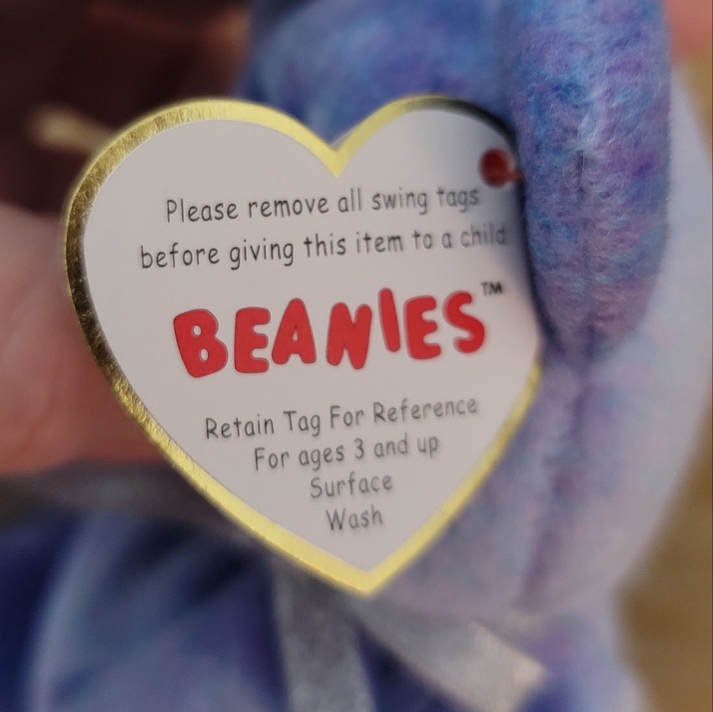 Ty Beanie Babies Platinum Edition Club Kit 9" Clubby II, Purple Bear With Tag - Picture 8 of 12